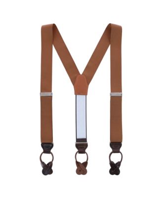 Men's Phoenix 38mm Grosgrain Non Stretch Ribbon Button End Suspenders