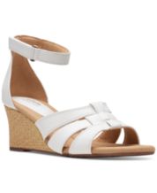 Macy's shop white wedges
