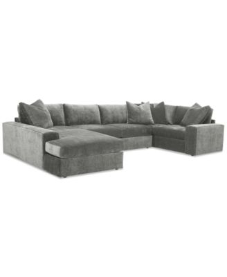 Furniture - Michola 3-Pc. Fabric Sectional with Chaise