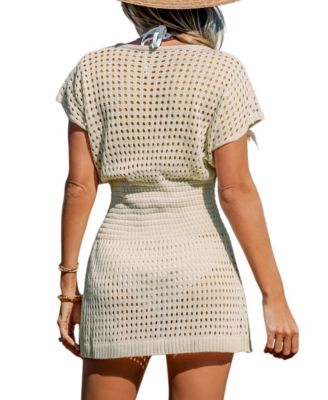 Women's Storyteller Cutout V-Neck Cover-Up Dress