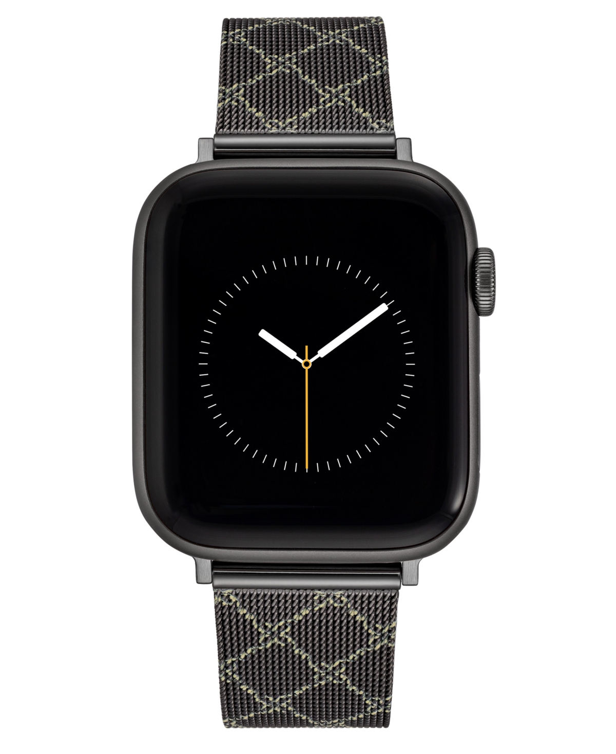 Women's Stainless Steel Mesh with Pattern Band Compatible with 42/44/45/Ultra/Ultra 2 Apple Watch - Black