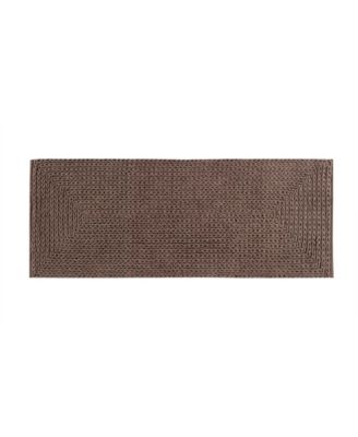 Vcny Home Chocolate Barron Chenille Bath Rug 24 x 60