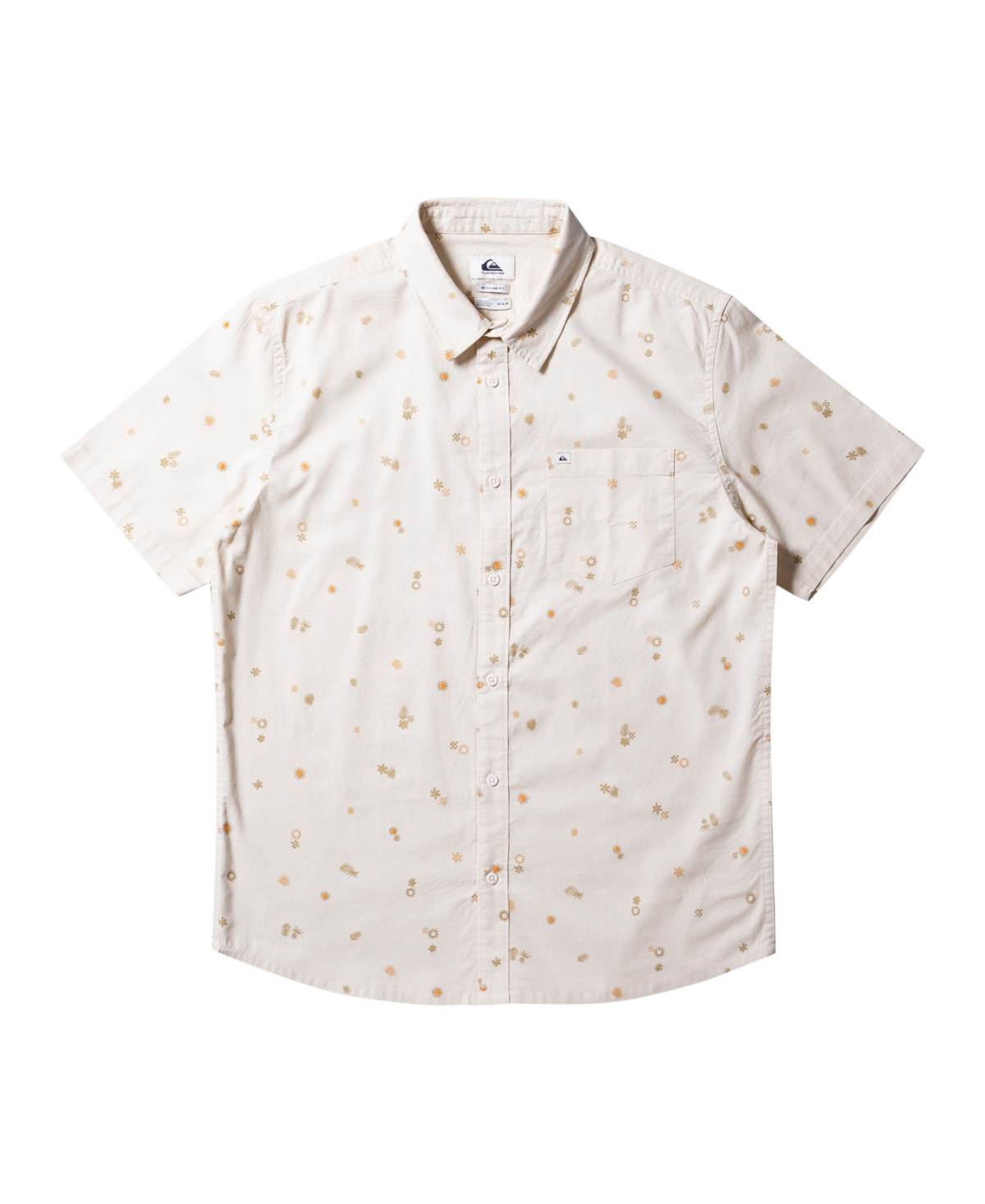 Quiksilver Men's Short Sleeves Peaceful Rave Shirt In Birch Peaceful Rave