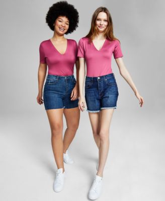 And Now This - Women's V-Neck Short-Sleeve Bodysuit