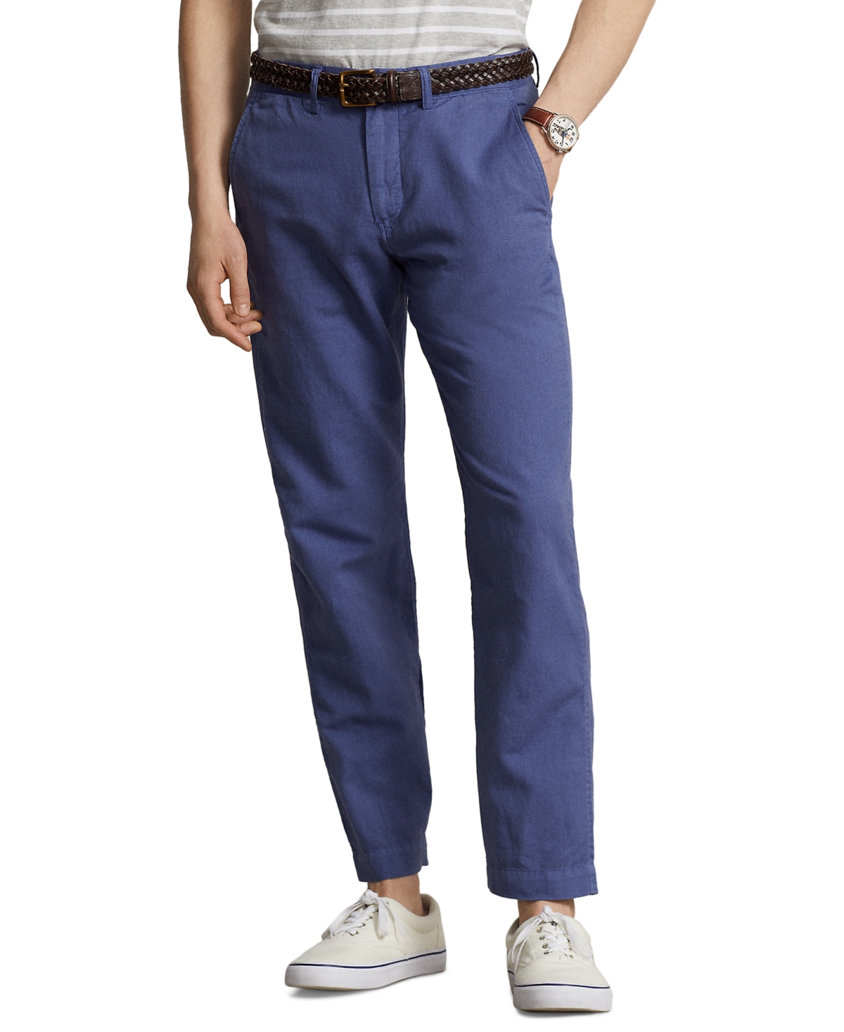Polo Ralph Lauren Men's Straight Fit Linen-cotton Pants In Blue Heaven