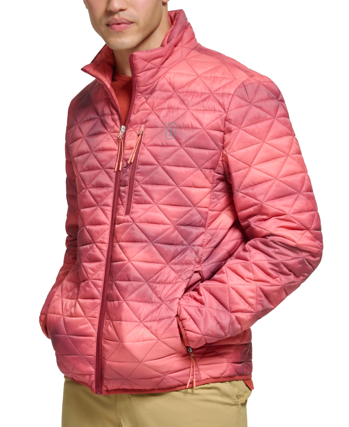 Bass Outdoor Men's Delta Diamond Quilted Packable Puffer Jacket In Desert Mirage