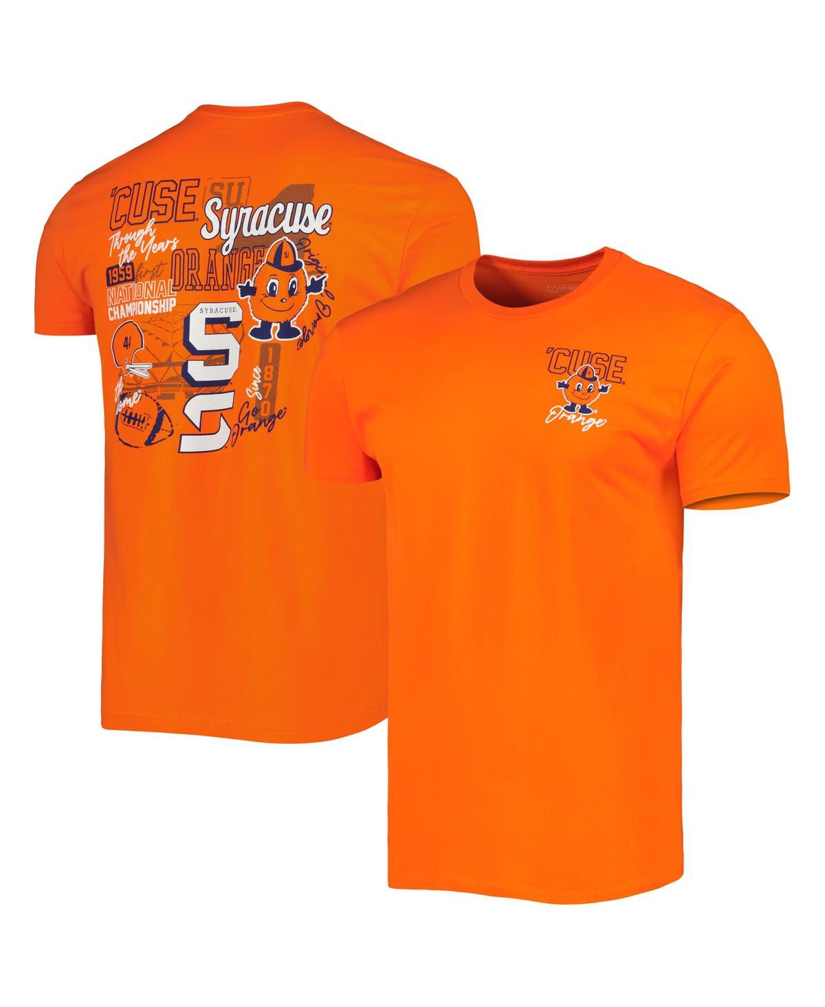 Shop Image One Men's Orange Syracuse Orange Vintage-like Through The Years Two-hit T-shirt
