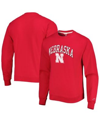 Men's Scarlet Nebraska Huskers 1965 Arch Essential Pullover Sweatshirt