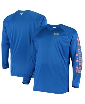 Men's Royal Florida Gators Big and Tall Terminal Tackle Long Sleeve Omni-Shade T-shirt