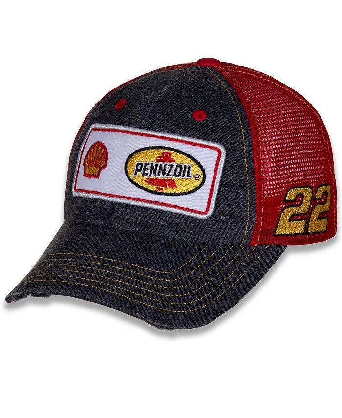 Team Penske Men's Black Joey Logano Retro Patch Snapback Adjustable Hat ...