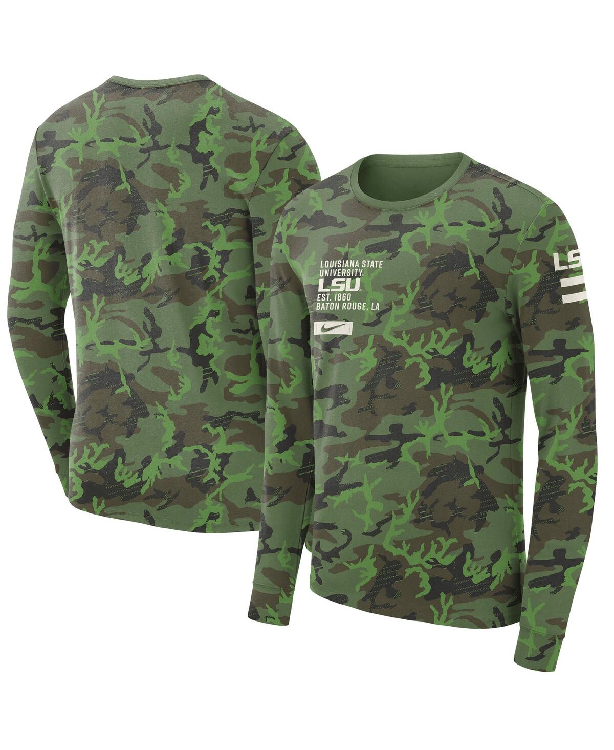 Nike Men's  Camo Lsu Tigers Military-inspired Long Sleeve T-shirt