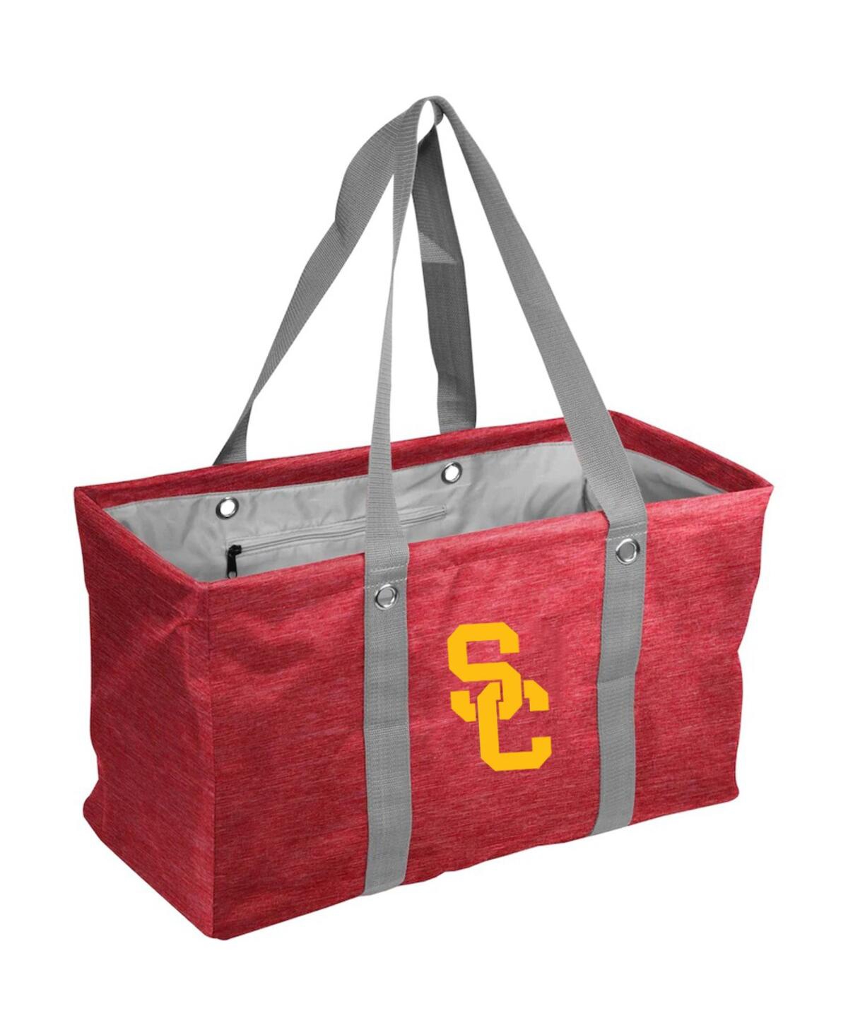 Logo Brands Men's And Women's Usc Trojans Crosshatch Picnic Caddy Tote Bag In Cardinal