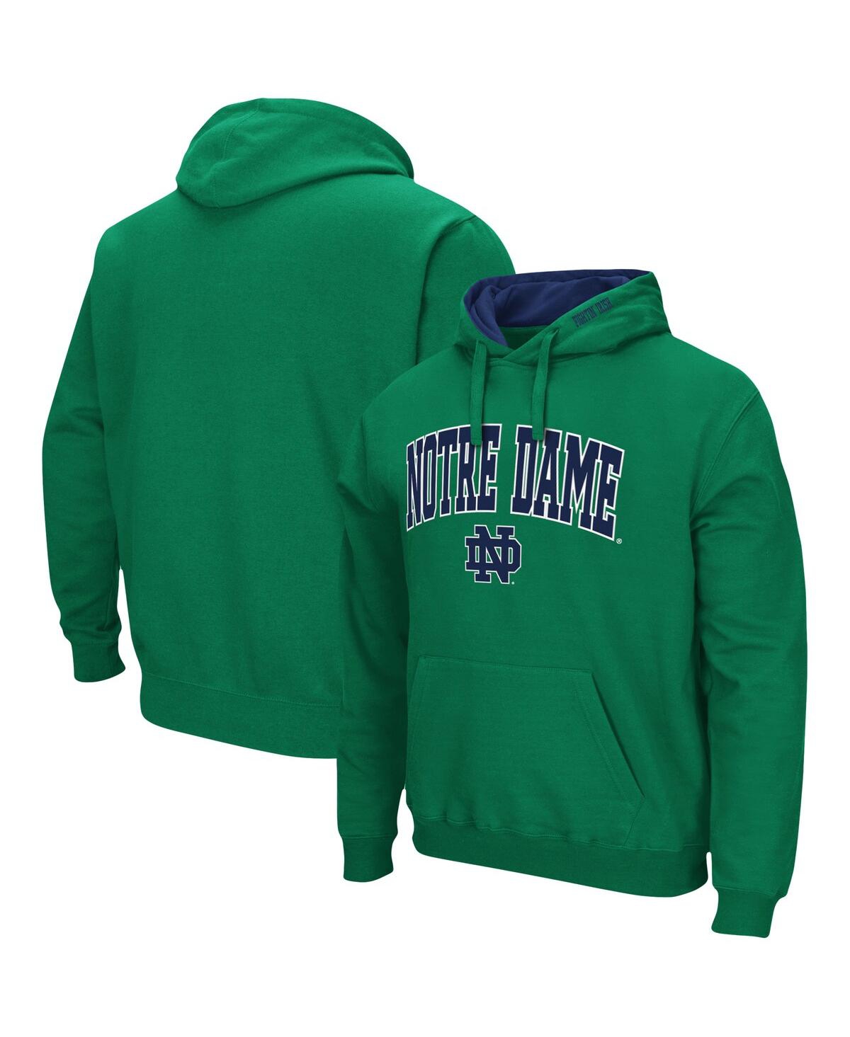 COLOSSEUM MEN'S COLOSSEUM GREEN NOTRE DAME FIGHTING IRISH ARCH AND LOGO 3.0 PULLOVER HOODIE