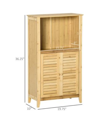 Freestand Wooden Landing Cabinet Pantry Space w/Multifunctional Use, Natural