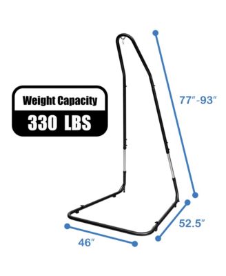 Patio Adjustable 77" to 93" Hammock Chair Stand Hanging Chair Stand