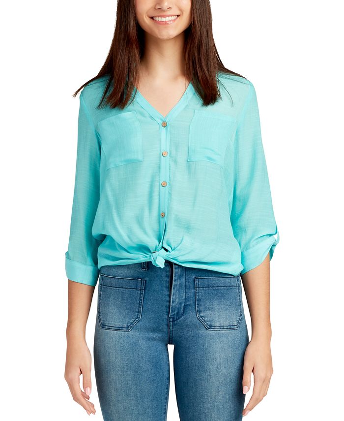 BCX Juniors' ButtonDown TwoPocket Shirt Macy's