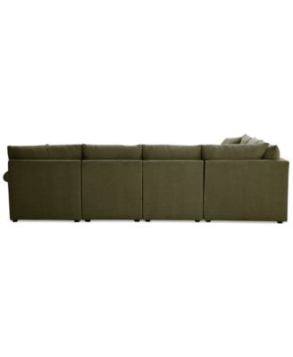 CLOSEOUT! Wrenley 131" 6-Pc. Fabric Modular Sectional Chaise Sofa, Created for Macy's