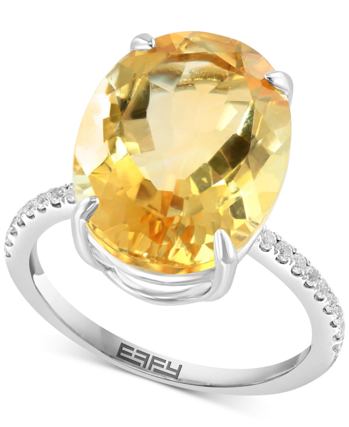 Effy Citrine & White Sapphire Ring in Sterling Silver (Also available in Amethyst) - Citrine