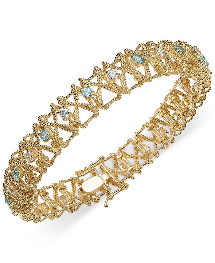 Macy s Swiss Blue Topaz 2 ct. t.w. White Topaz 2 ct. t.w