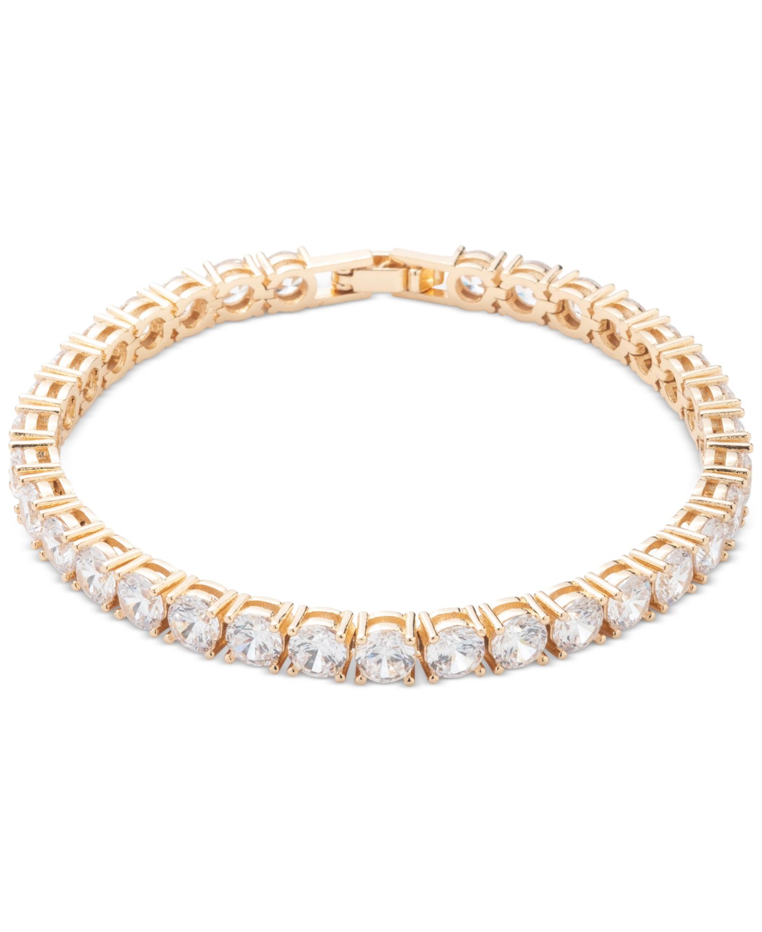 Cubic Zirconia Tennis Style Flex Bracelet