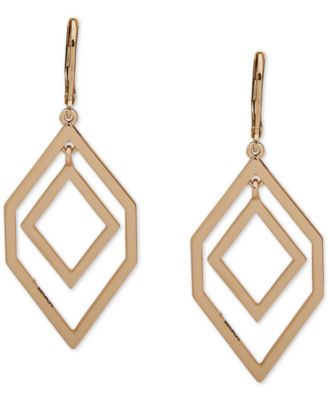Karl Lagerfeld Paris Geometric Orbital Drop Earrings - Gold 29$