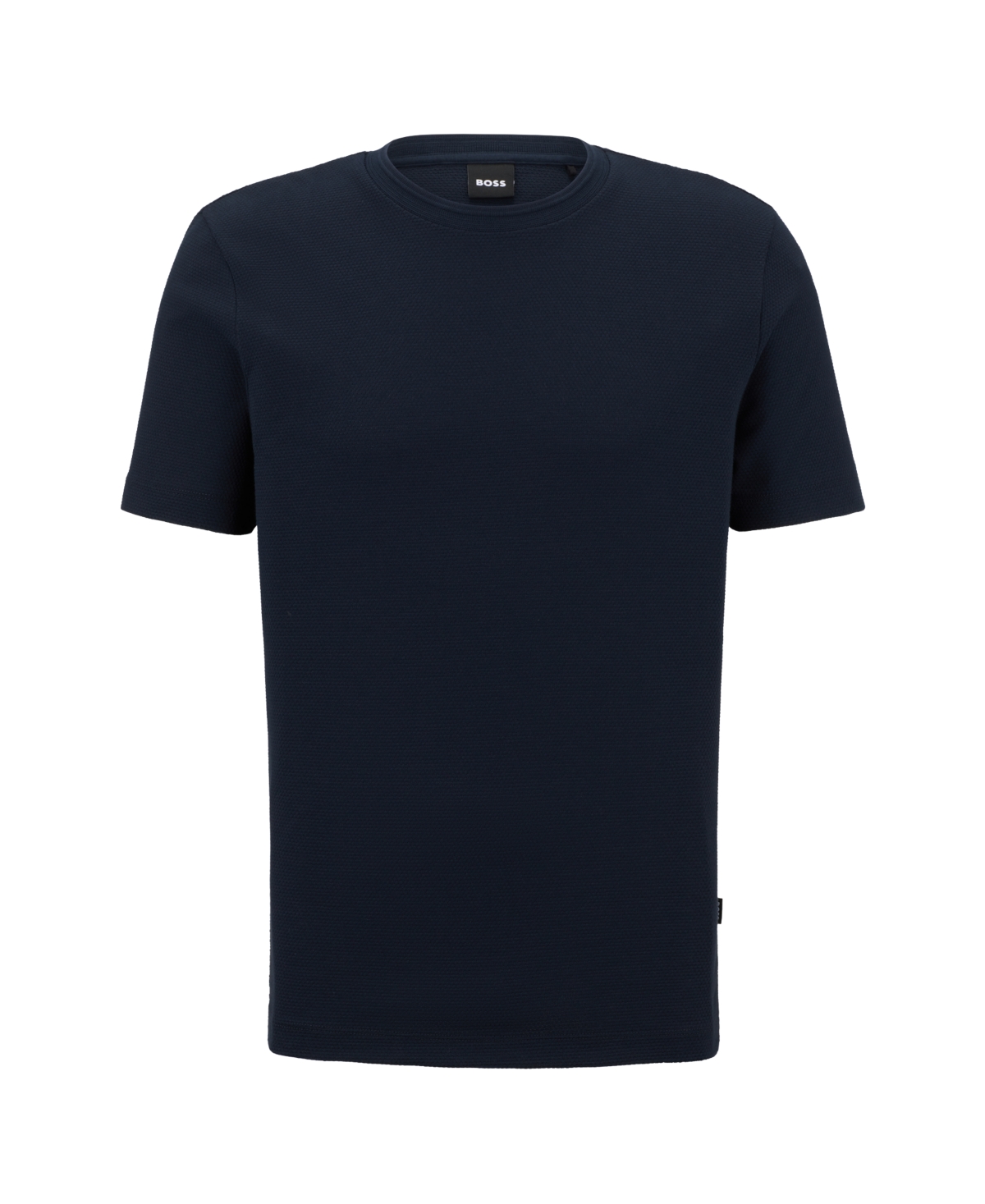Shop Hugo Boss Boss By  Men's Bubble-jacquard Structure T-shirt In Dark Blue