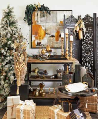 Canvas Abstract Framed Wall Art with Black Frame, 48" x 2" x 36"