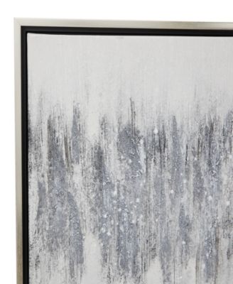 Canvas Abstract Framed Wall Art with Silver-Tone Frame, 71" x 1" x 20"
