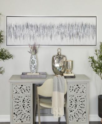 Canvas Abstract Framed Wall Art with Silver-Tone Frame, 71" x 1" x 20"