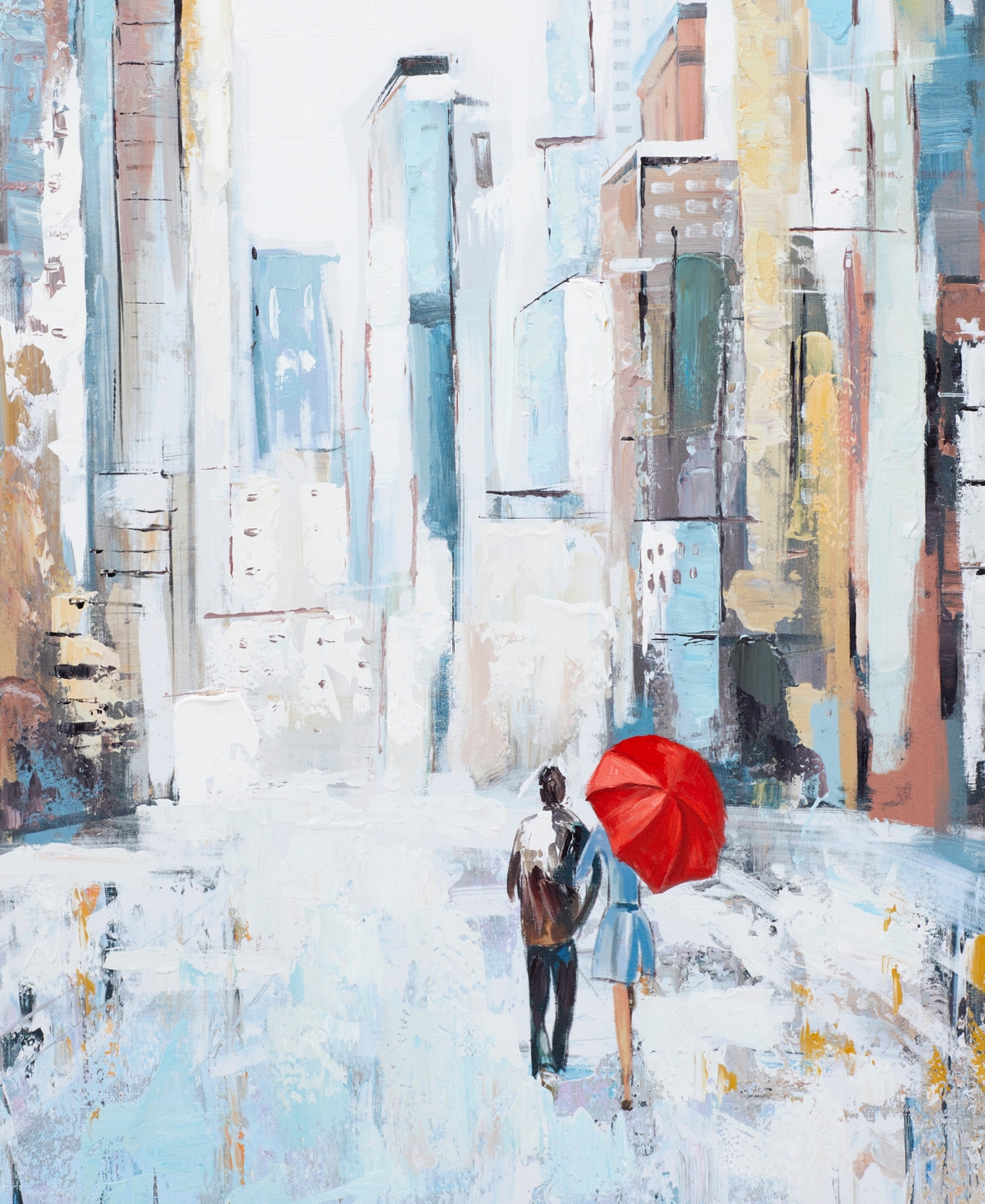 Rosemary Lane Canvas City Framed Wall Art with Silver-Tone Frame, 36