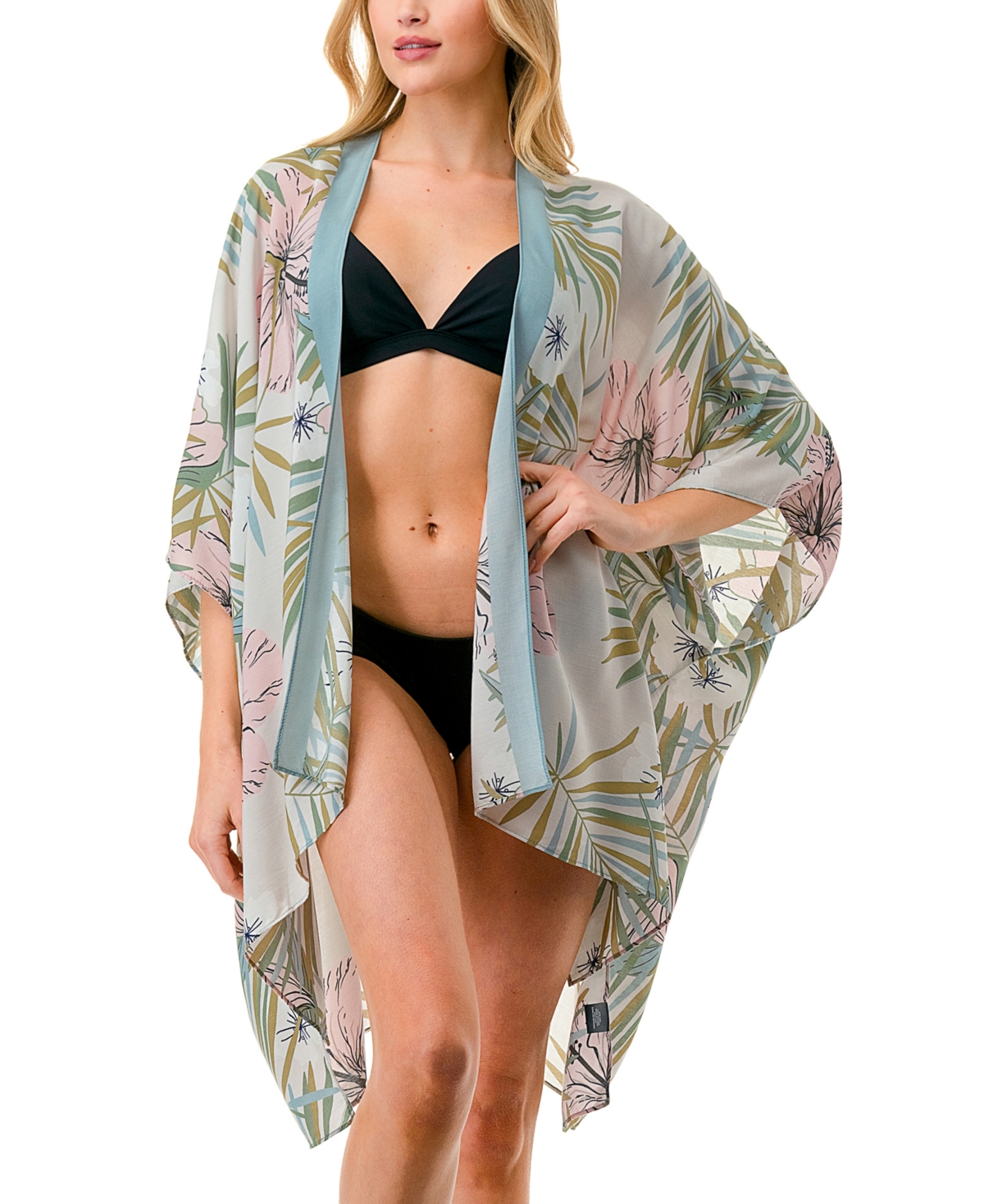 Marcus Adler Floral Kimono Cover Up In Ivory