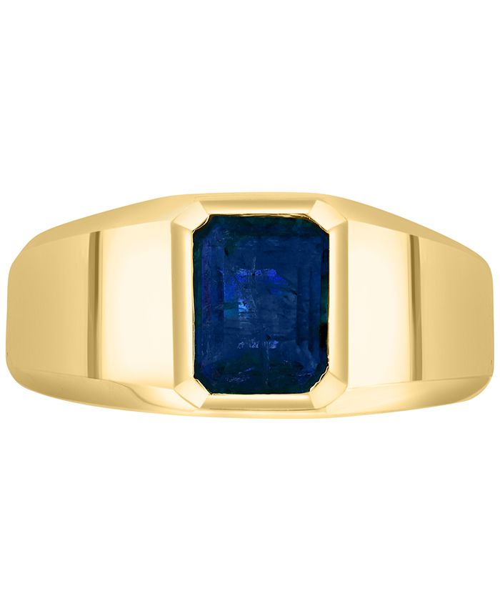 EFFY Collection EFFY® Men's Sapphire Ring (2-3/8 ct. t.w.) in 14k Gold ...