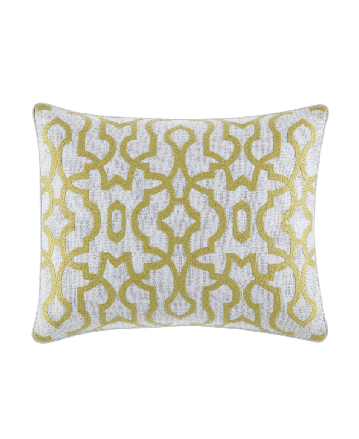 Shop Tommy Bahama Palmiers Cotton Canvas Decorative Pillow, 16"x20" In Citron Green