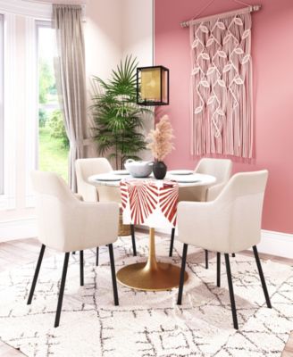 35" Steel, Polyester Adage Water Resistant Dining Chair