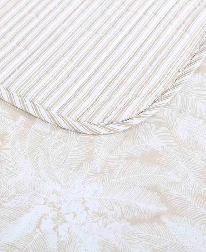 Tommy Bahama Home Makena Cotton Reversible 3 Piece Quilt Set, Full
