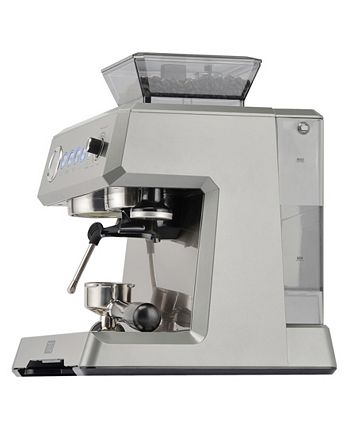 TRU 15-Bar Semi-Automatic All-In-One Espresso Maker with Grinder