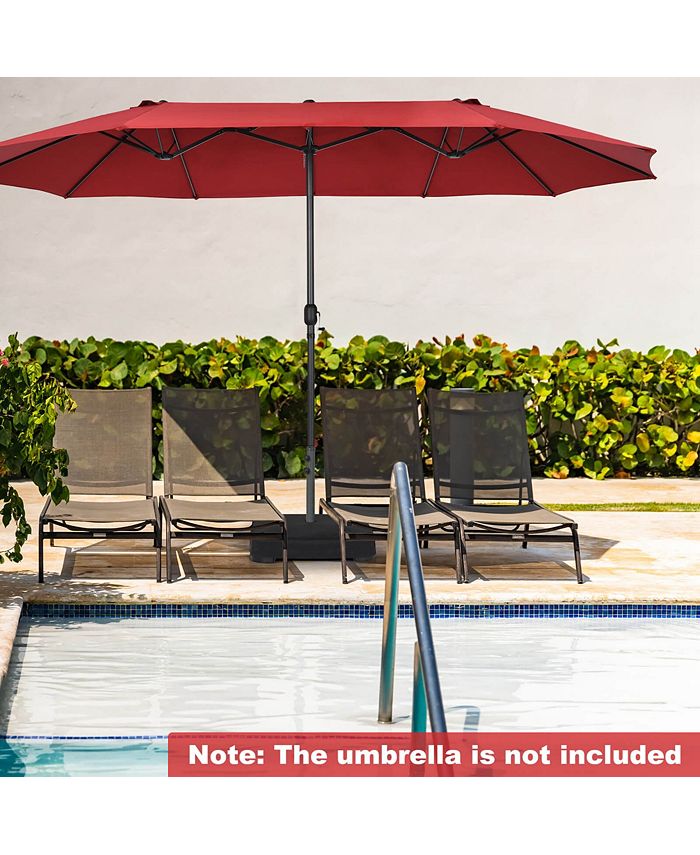 Costway Patio Market Offset Umbrella Stand Holder Base Sand Filled