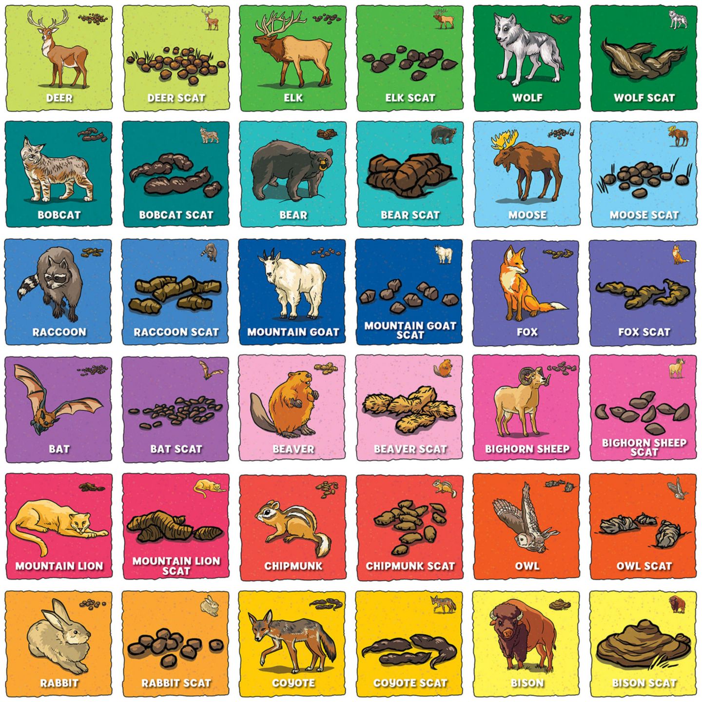 Детская игрушка MasterPieces Puzzles Animal Poop Matching Game, цвет: Разноцветный — фото 3