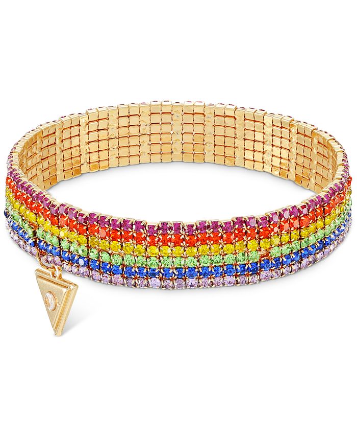 Rainbow rhinestone clearance bracelet