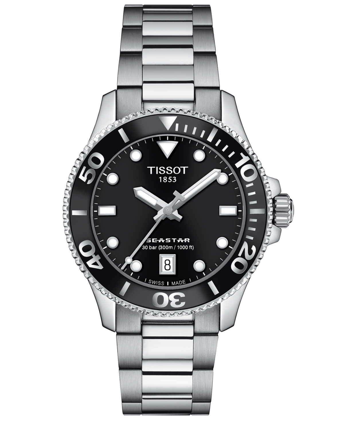Tissot Women's Swiss Seastar 1000 Stainless Steel Bracelet Watch 36mm In No Colour