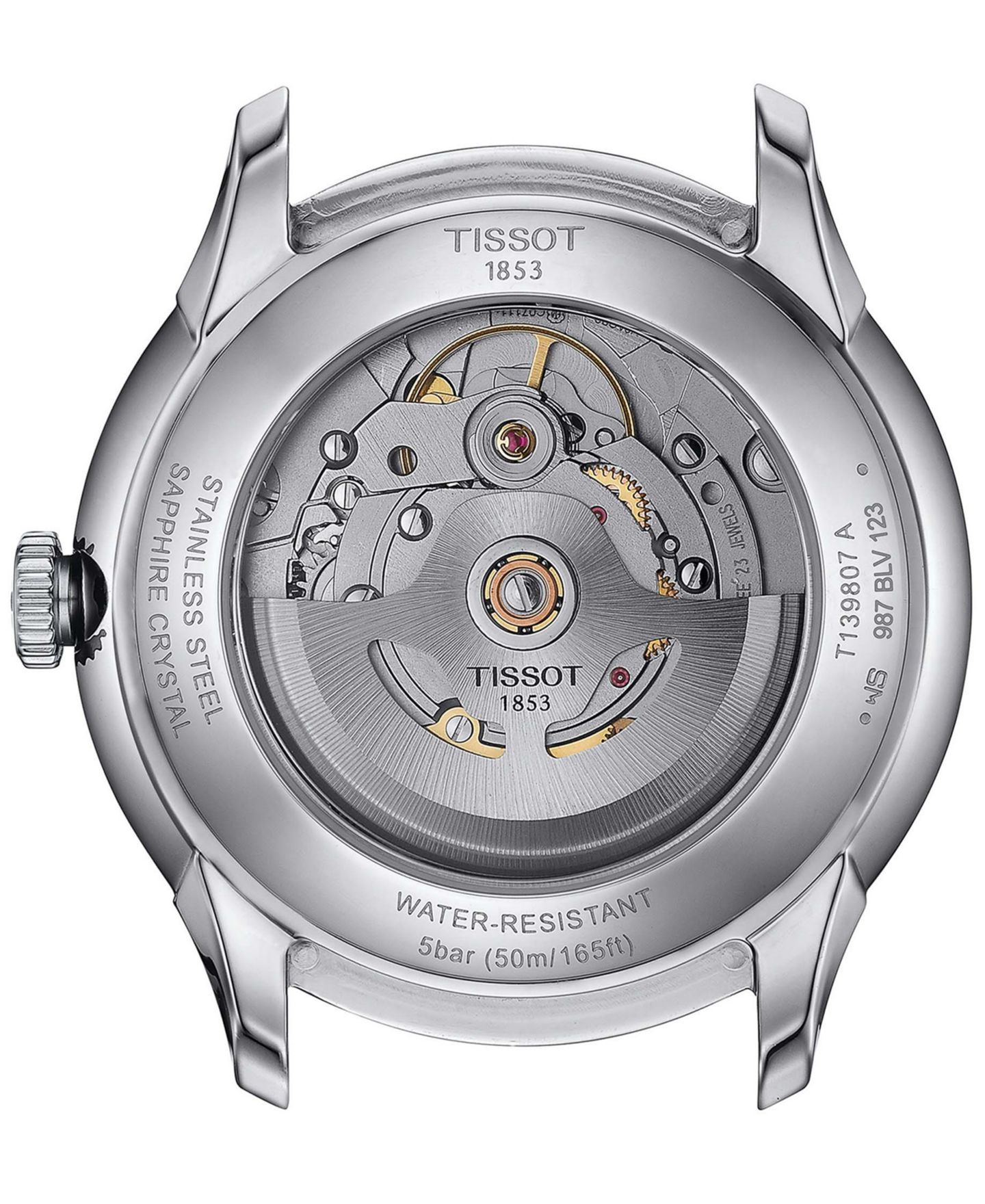 Часы Tissot Unisex Swiss Automatic Chemin des Tourelles Powermatic 80 Stainless Steel Bracelet Watch 39mm — фото 3
