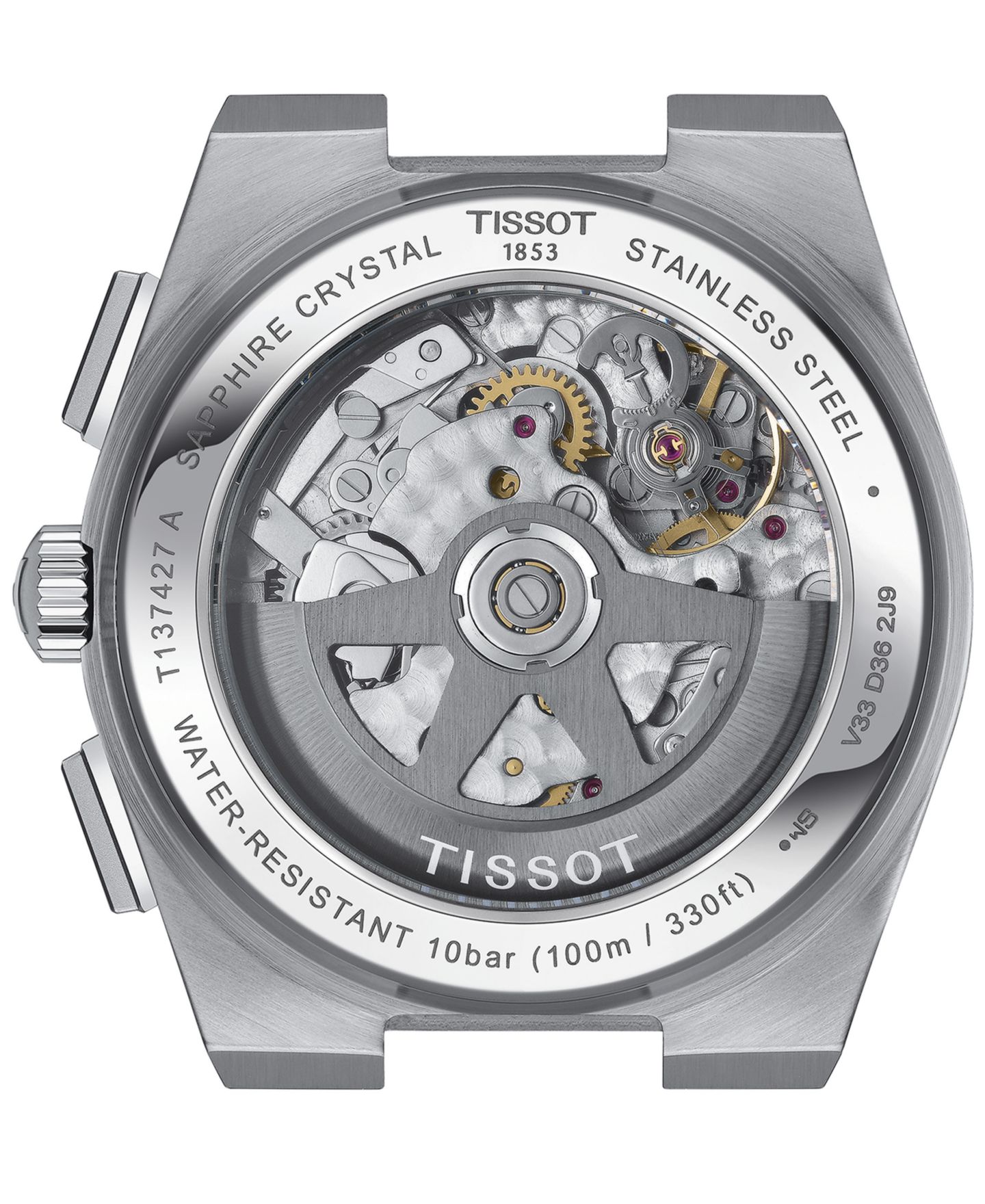 Мужские часы Tissot Swiss Automatic Chronograph PRX Stainless Steel Bracelet Watch 42mm — фото 3