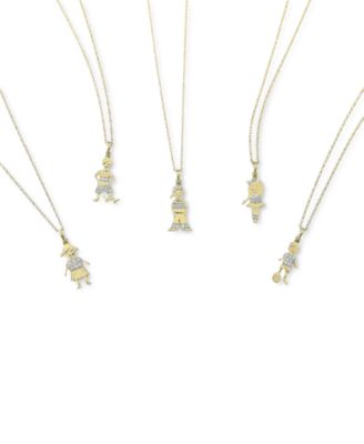 Wrapped Diamond Kids Kids Activities Pendant Necklace Collection In 10k Gold 18 2 Extender Created For Macys In Yellow Gold