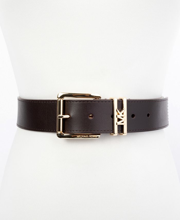 Michael Kors Women's Genuine Leather Logo Belt - Macy's