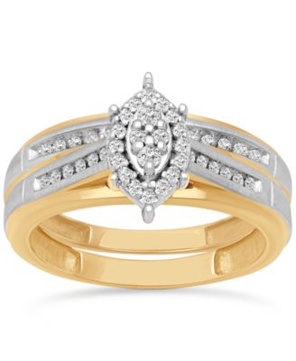 Diamond Bridal Set (1/4 ct. t.w.)in 14k Two-Tone Gold