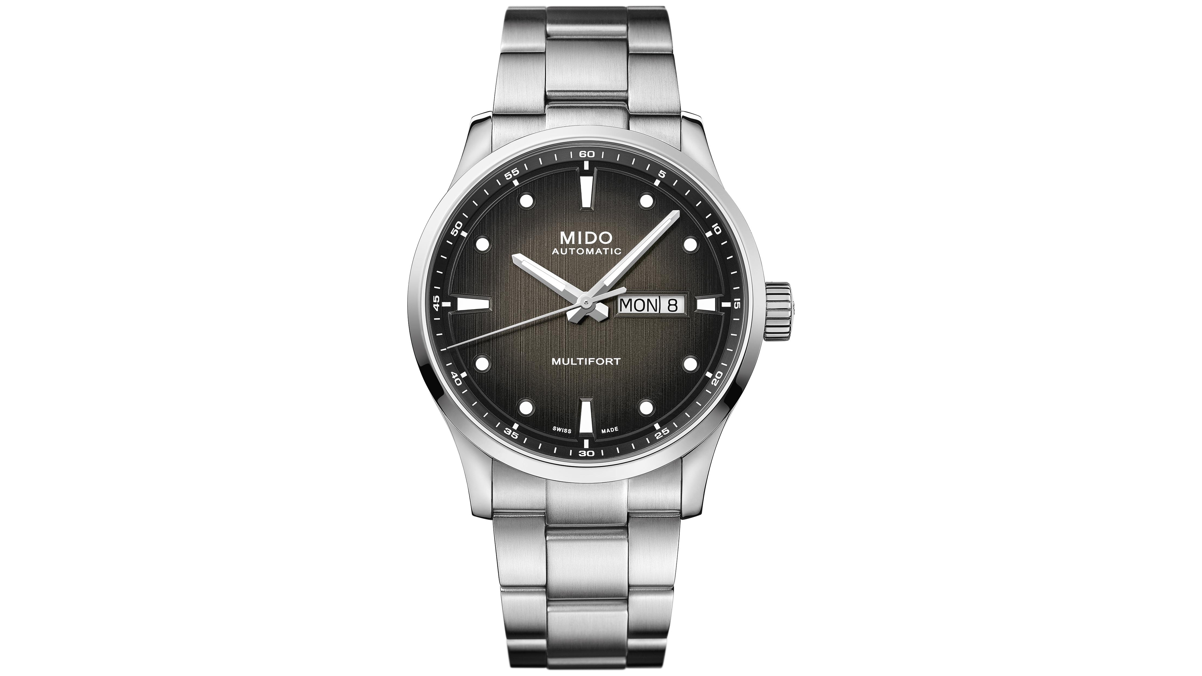 Mido Men's Swiss Automatic Multifort Stainless Steel Bracelet Watch 42mm
