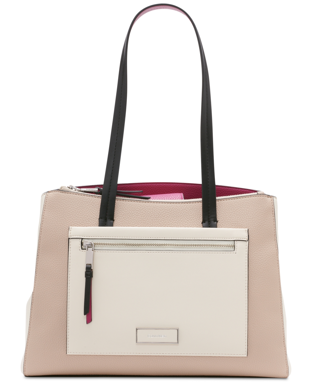 Anne Klein Large Color Blocked Canvas Tote