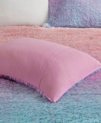 Primrose Ombre Shaggy Faux Fur 3-Piece Comforter Set, Full/Queen