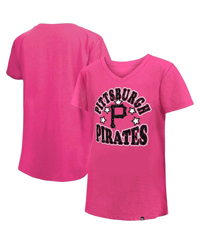 New Era Big Girls Pink Pittsburgh Pirates Jersey Stars V-Neck T-shirt -  Macy's