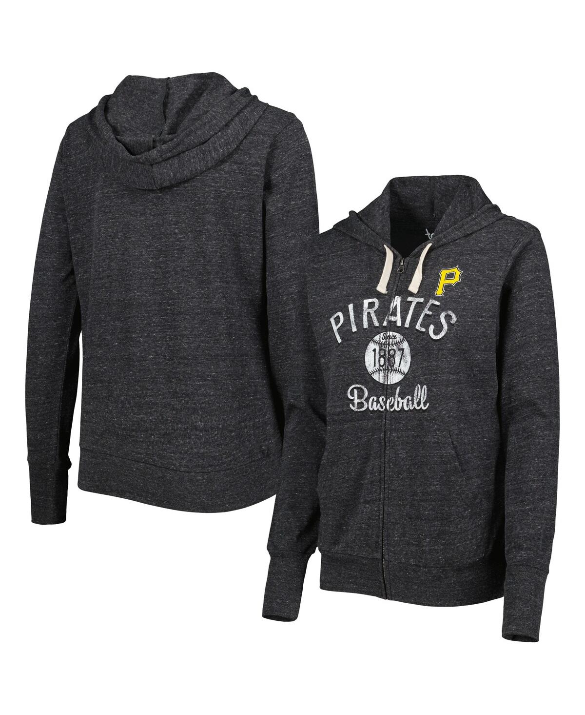 Women's TouchPittsburgh Pirates Training Camp Tri-Blend Full-Zip Hoodie - Black